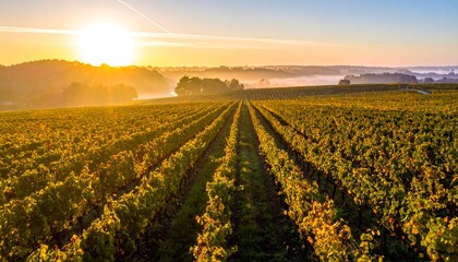 Vineyard sunrise vista