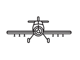 Clean crop duster farm equipment with smooth outline