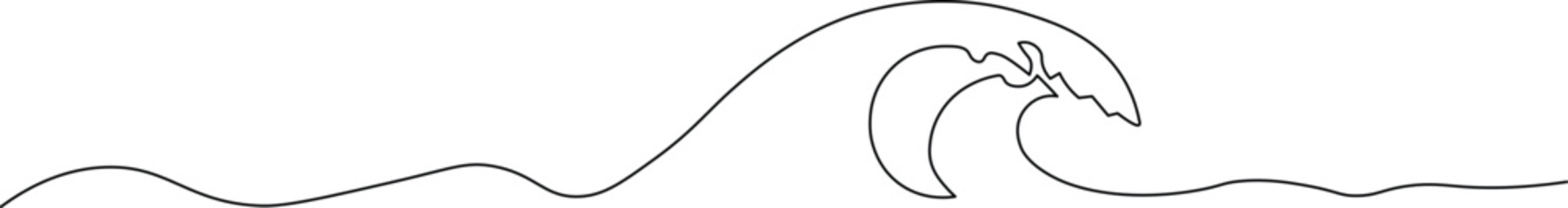 Elegant minimalist wave line art for calming ocean vibes, perfect for coastal decor and serene backgrounds, conveying peace and tranquility with its simple, modern design