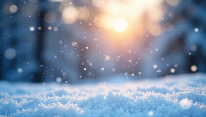 Dreamy, out-of-focus winter scene Soft, blurred snowflakes fall on a frosty landscape, creating a magical, ethereal atmosphere Perfect for winter-themed projects , grey, christmas, artistic
