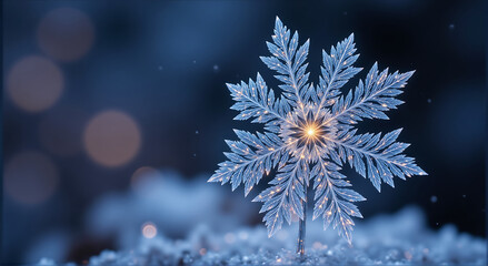 Fototapeta premium christmas tree in snow