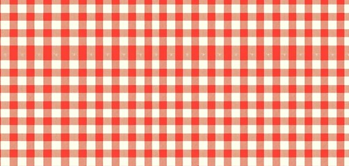 Classic red and white gingham tablecloth seamless vector pattern , pattern, illustration