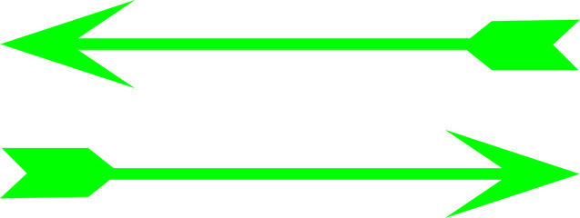 Obraz premium Green arrow set pointing left and right direction
