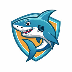 shark mascot esport logo gaming