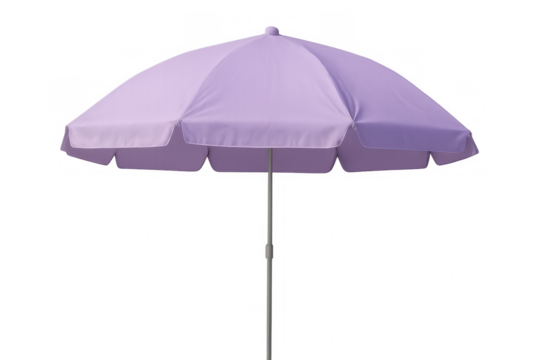 Large purple patio umbrella providing shade on transparent background