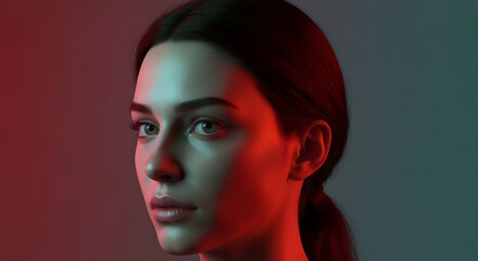 Portrait with RGB Rim Lights
