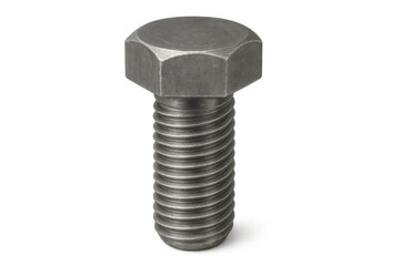 Metal bolt standing on transparent background