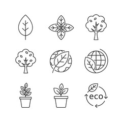 Eco friendly environment and nature concept with leaf tree plant and earth icon vector illustration design