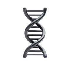 Dark gray 3D double helix DNA graphic