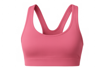 Pink sports bra isolated on transparent background: perfect for fitness and active lifestyle