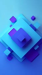 Obraz premium Abstract Blue and Purple Square Geometric Design Background Wallpaper Concept