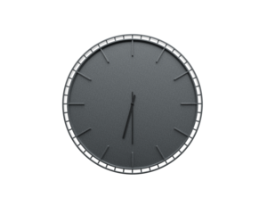 A Modern Dark Gray Wall Clock Six Thirty 6 30 Minimalist For Modern Interiors 3D Illustration