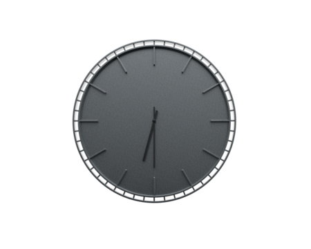 A Modern Dark Gray Wall Clock Six Thirty 6 30 Minimalist For Modern Interiors 3D Illustration