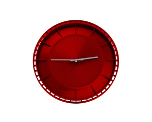 Modern Sleek Vibrant Red Wall Clock 02 45 Two Forty Five 2 45 For Modern Interiors 3D Illustration