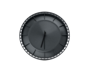 A Modern Charcoal Black Wall Clock 6 30 Six Thirty 06 30 For Modern Interiors 3D Illustration