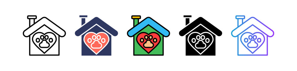 Pet Care Service multiple icon