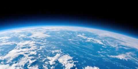  breathtaking view of Earth from space, showcasing the vibrant blue oceans and white clouds against the dark backdrop of the cosmos.