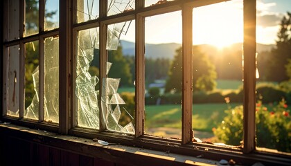 Fototapeta premium 割れ窓理論・Broken Windows Theory 