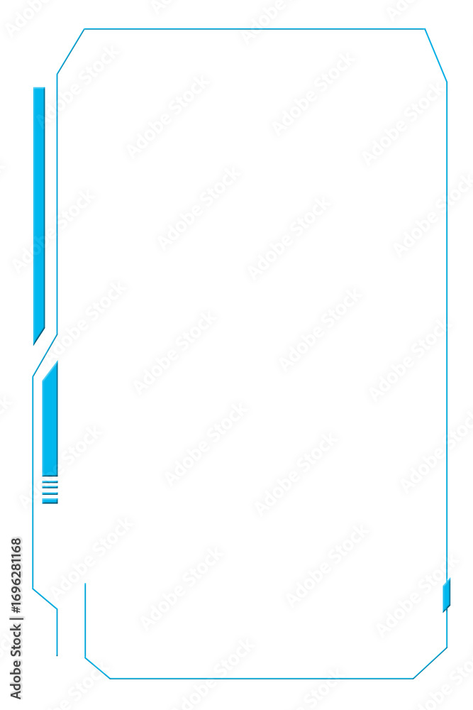 Wall mural futuristic blank interface design displayed against a clean background with a minimalistic aesthetic