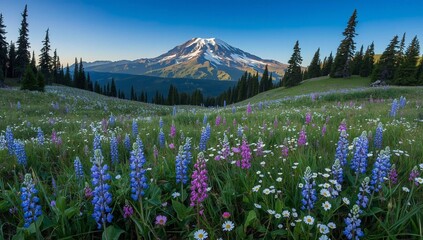 Obraz premium mount rainier national park california