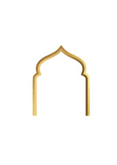 Golden window dome mosque islamic design.ai