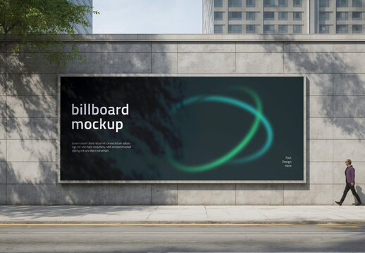 Outdoor Urban Billboard Mockup PSD