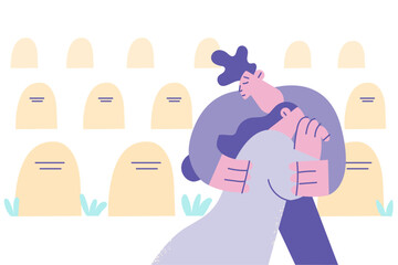 Grief, depression, sorrow concept