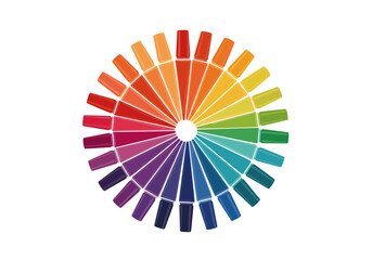 Obraz premium Vibrant circular color wheel displaying a spectrum of hues for artistic and design inspiration