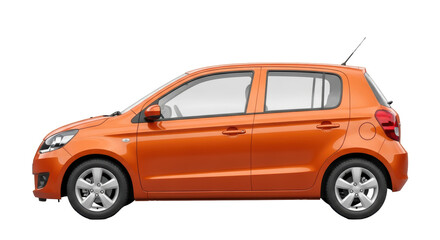 Isolated Orange Car