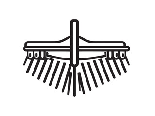 Clean Minimal Line Art Crop Stripper Vector Icon