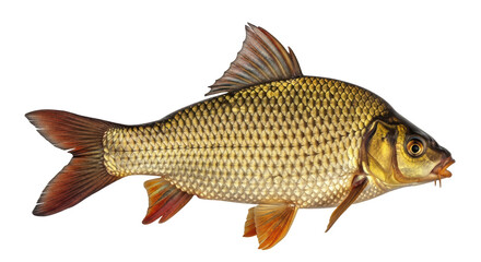 Isolated Common Rudd Fish