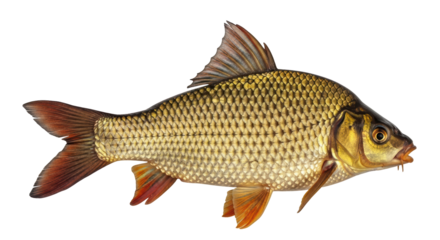 Isolated Common Rudd Fish