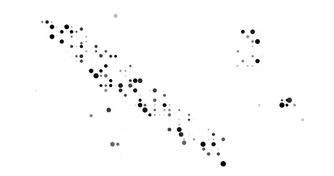 Ethereal Dots Emerge Forming Surreal New Caledonia Map Animation