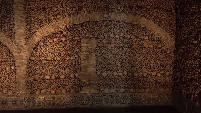 Interior View of the Chapel of Bones, &Eacute;vora