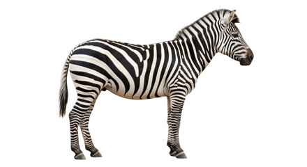 Isolated Zebra Standing