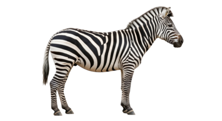 Isolated Zebra Standing