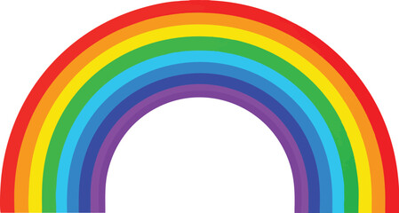 Rainbow on a white background