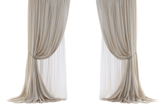 Beige drapes add sophistication to a room's decor.