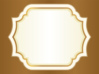 Vintage style gold frame perfect for wedding invitation and premium packaging