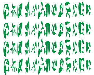 Abstract geometric art design with repeating patterns in vibrant green, perfect for modern branding, website backgrounds, and creative projects, adding a touch of style and visual interest