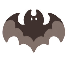 かわいいコウモリのシルエット