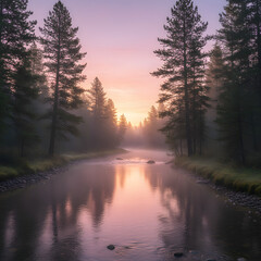 Fototapeta premium sunrise in the forest