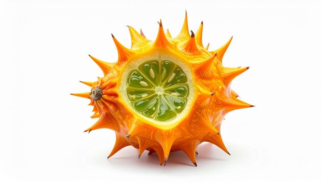 Detailed Studio Shot of Akebi Fruit with Purple Peel and Seeds