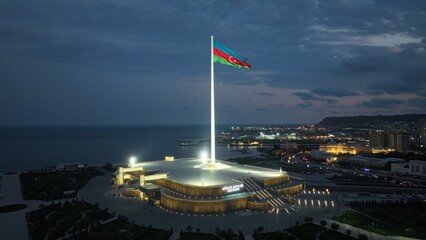 The majestic beauty of Azerbaijan from the sky Baku drone © bhpromedia