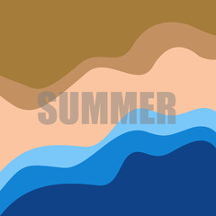 illustration abstract summer sea wave beach concept