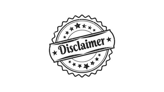 Vector Illustration of a Vintage-Style Disclaimer Stamp Animation