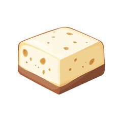 Icon clipart, Minimalistic 2D flat icon featuring a halva slice isolated on a white background, an element in vector and EPS format. clean vector design, simple illustration style