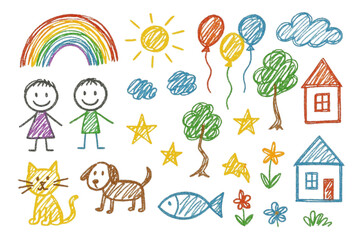 Obraz premium Kids Scribble Doodle 2