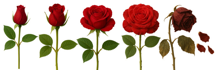 Life Cycle of a Red Rose