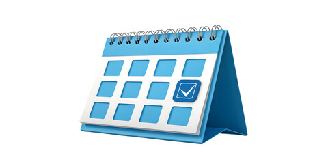 Calendar with Checkmark Icon Illustrating Schedule Management and Task Completion On Black Background